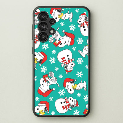Christmas Cartoon Beagle Pattern Galaxy A13 Case
