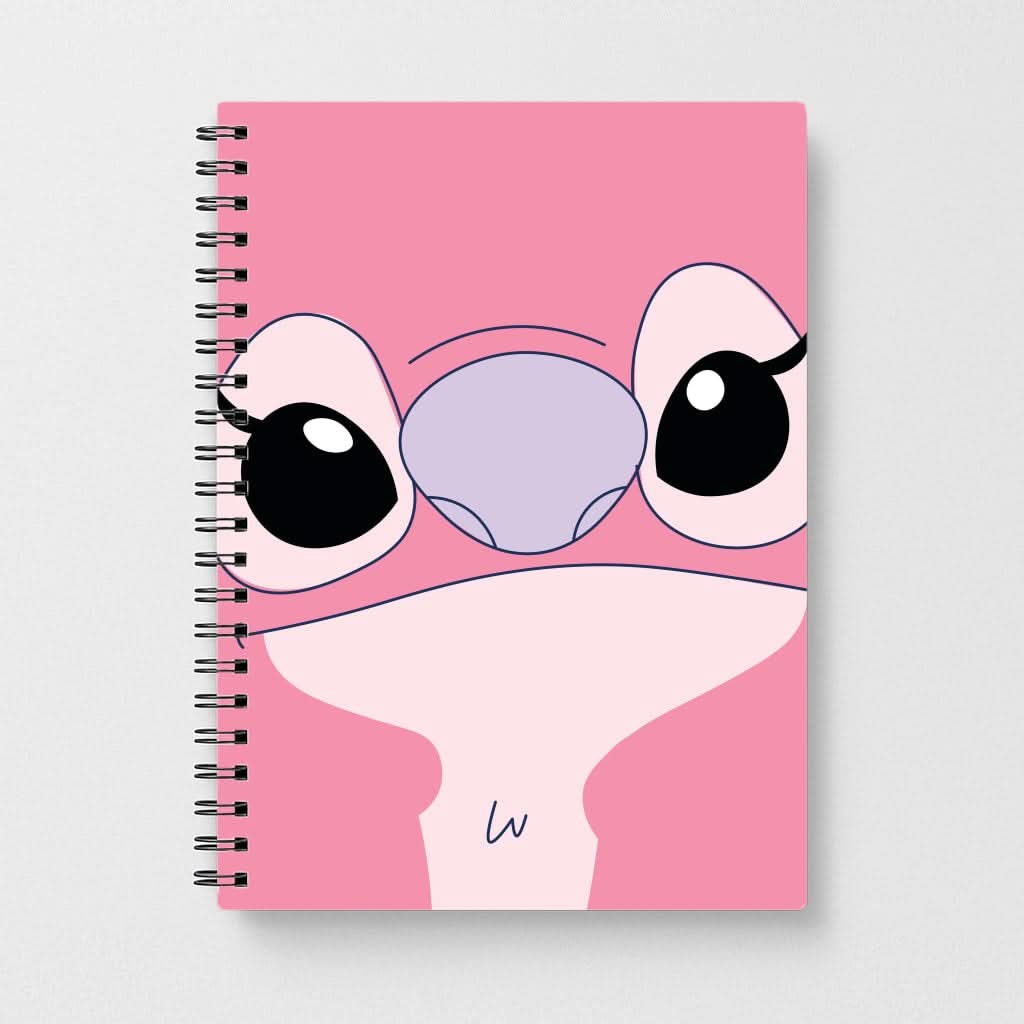 Cute Pink Alien Face Notebook