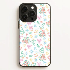 Neon Christmas Icons Pattern II Phone Case