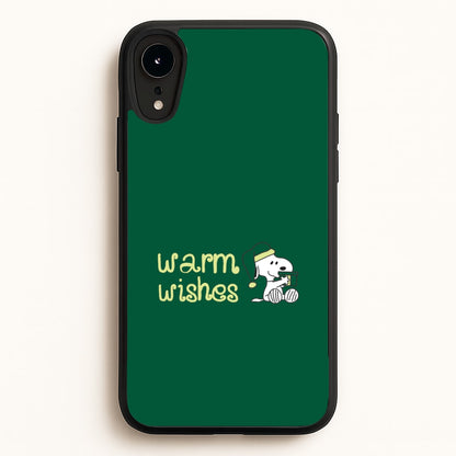 Cartoon Beagle Warm Wishes iPhone XR Case