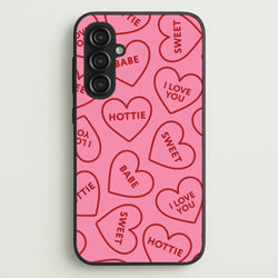 Quote Love Hearts Pattern Galaxy S23FE Case