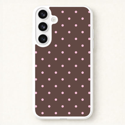 Chocolate & Strawberry Polka Dots Galaxy S26 Plus Case
