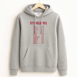 K-Pop Band World Tour List 2026 Unisex Grey Hoodie