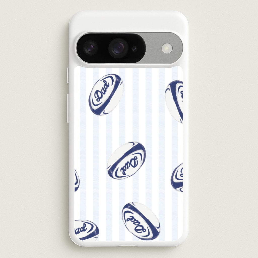 Dad Rugby Ball Pattern Google Pixel 10 / 10 Pro Case
