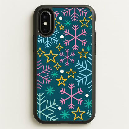 Colourful Christmas Symbols Pattern iPhone X / XS Case