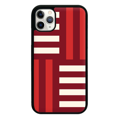 Red And White Geometric Stripes Phone Case