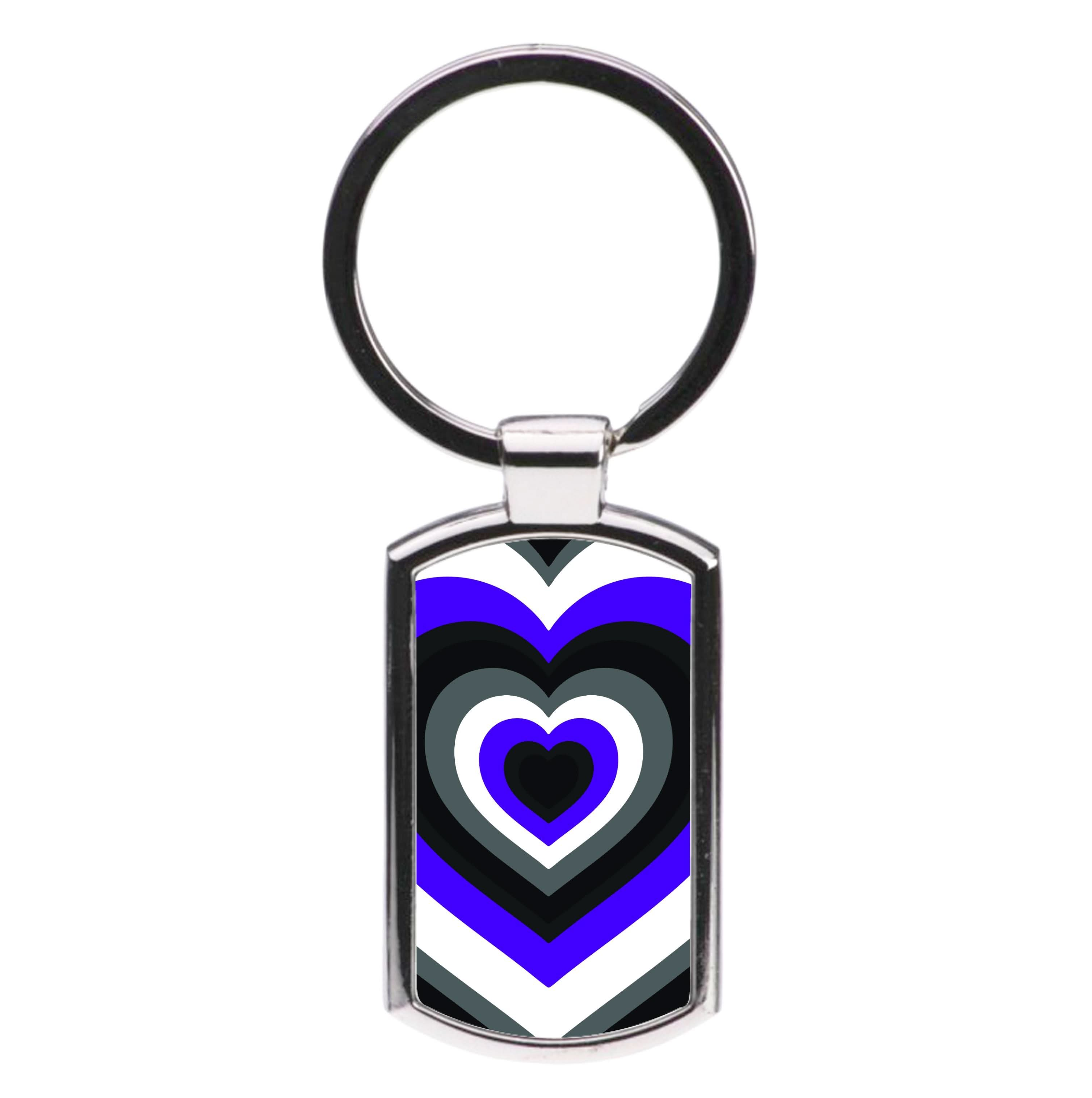 Asexual Pride Heart Luxury Keyring