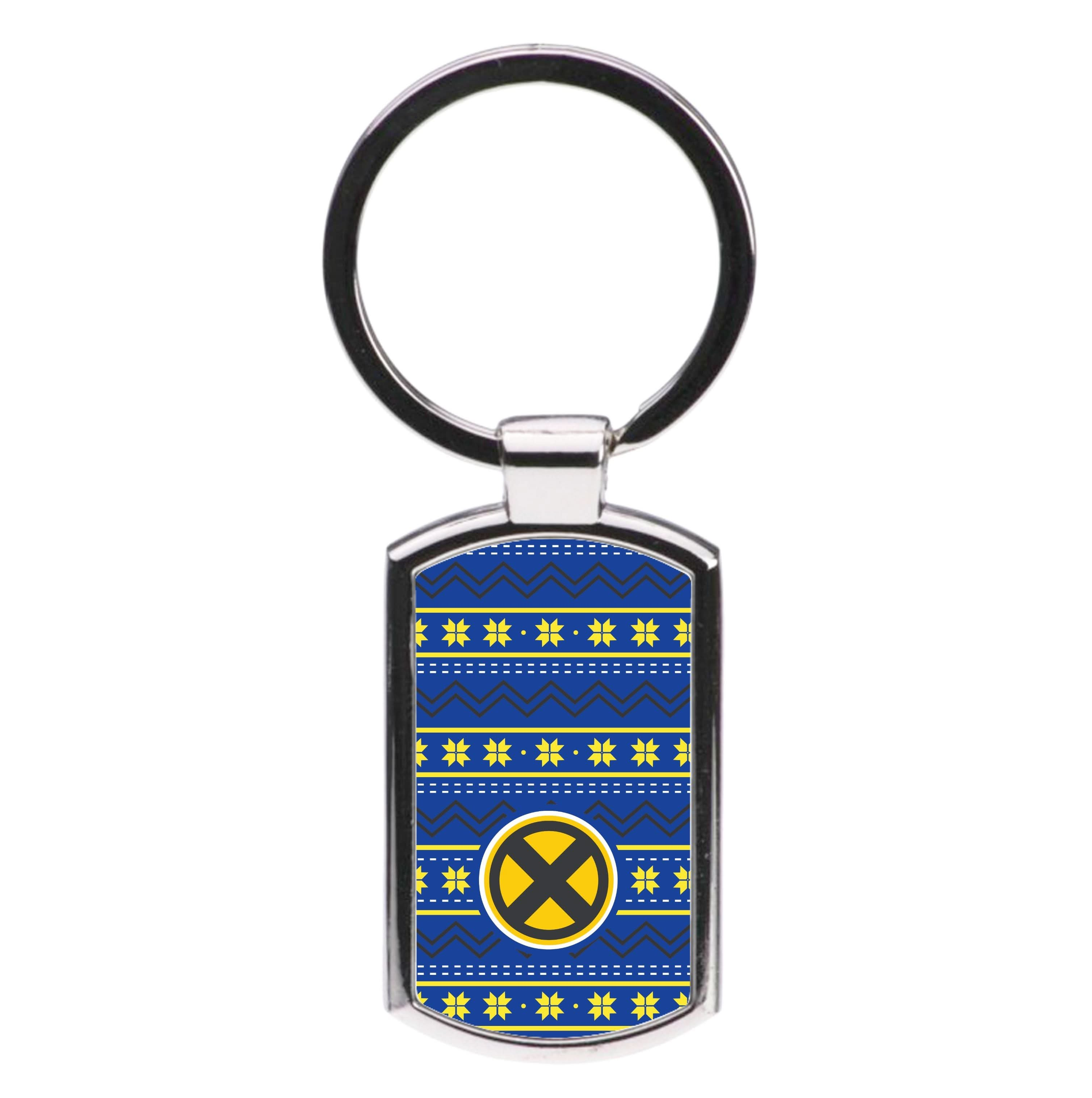 X Christmas Pattern Luxury Keyring