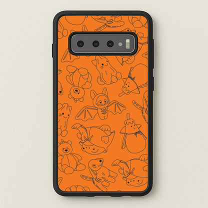 Halloween Plushies Pattern I - Halloween Galaxy S10 Plus Case