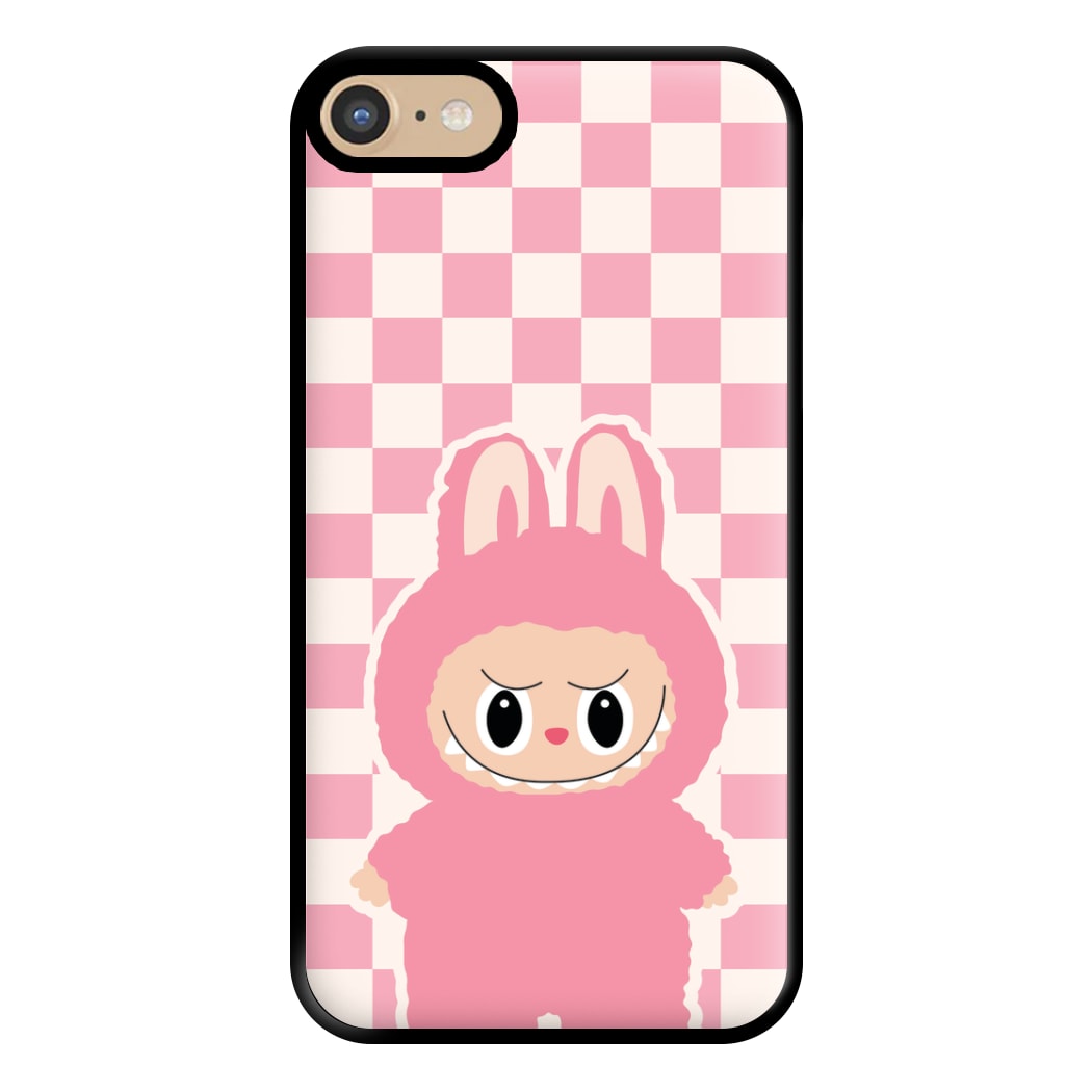 Checkered Cute Pink Monster  iPhone 6 / 7 / 8 / SE Case
