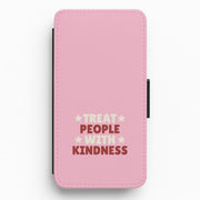 Treat People With Kindness Flip / Wallet Phone Case 1