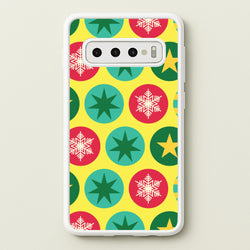 Colourful Abstract Baubles Christmas Pattern Galaxy S10 Case