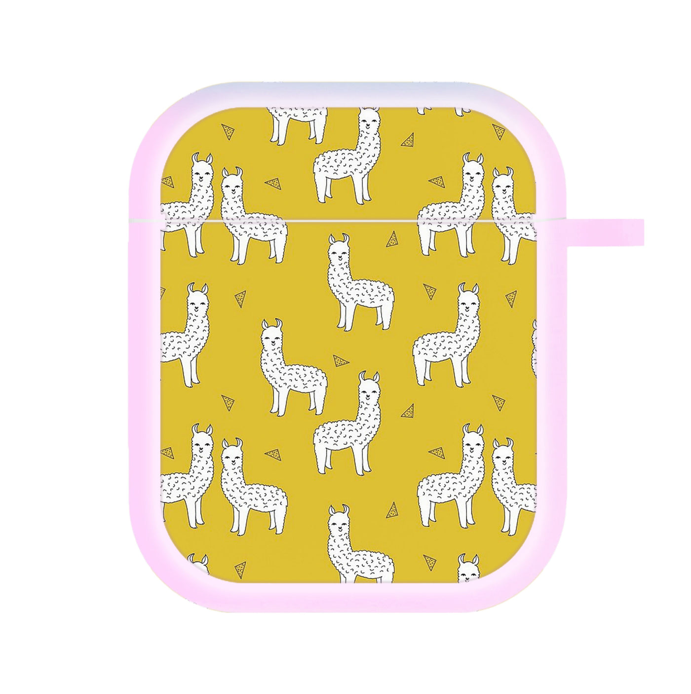 Mustard Alpaca Pattern AirPods Case