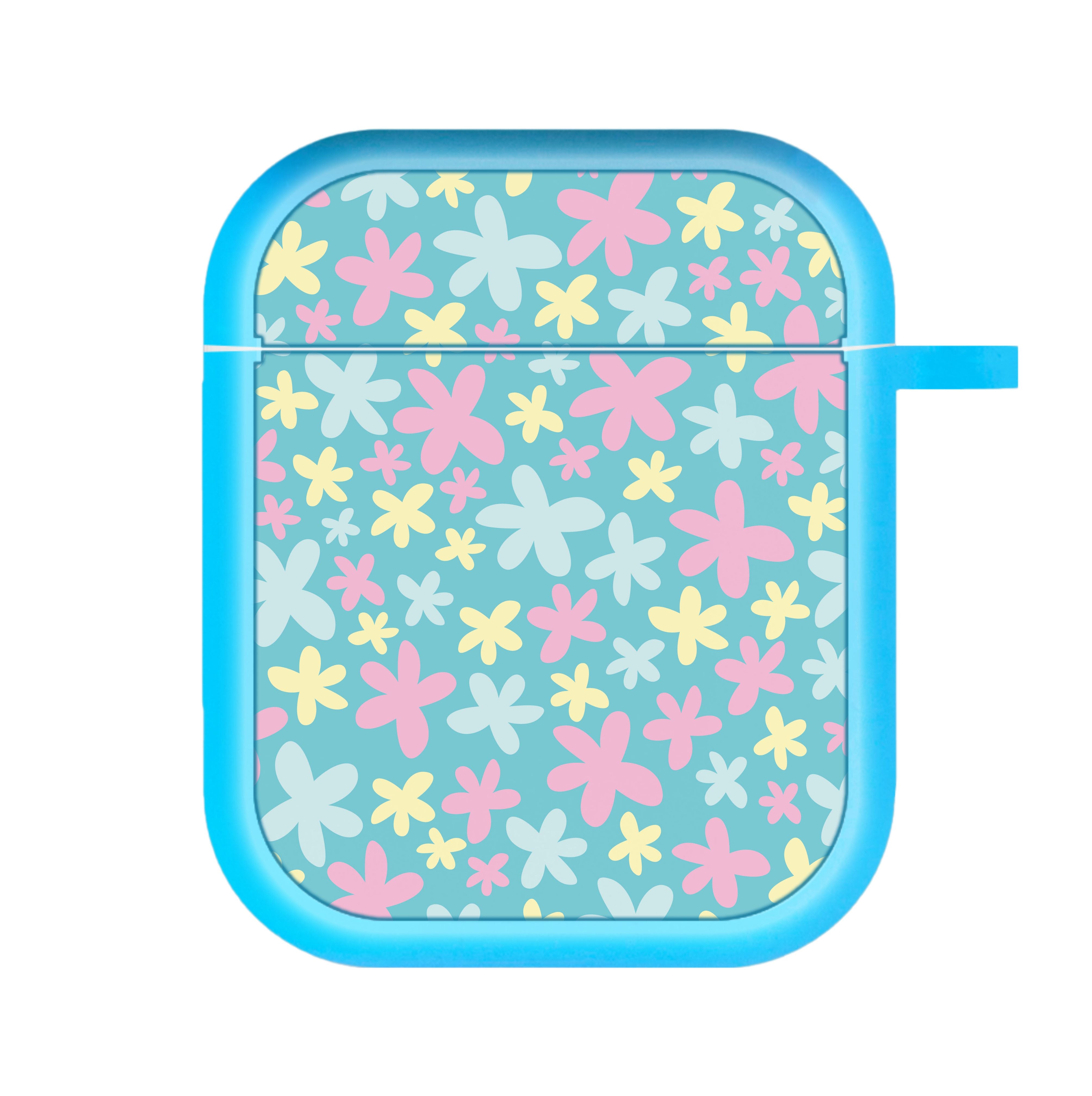 Blue, Pink And Yellow Flowers - Spring Patterns AirPods Case