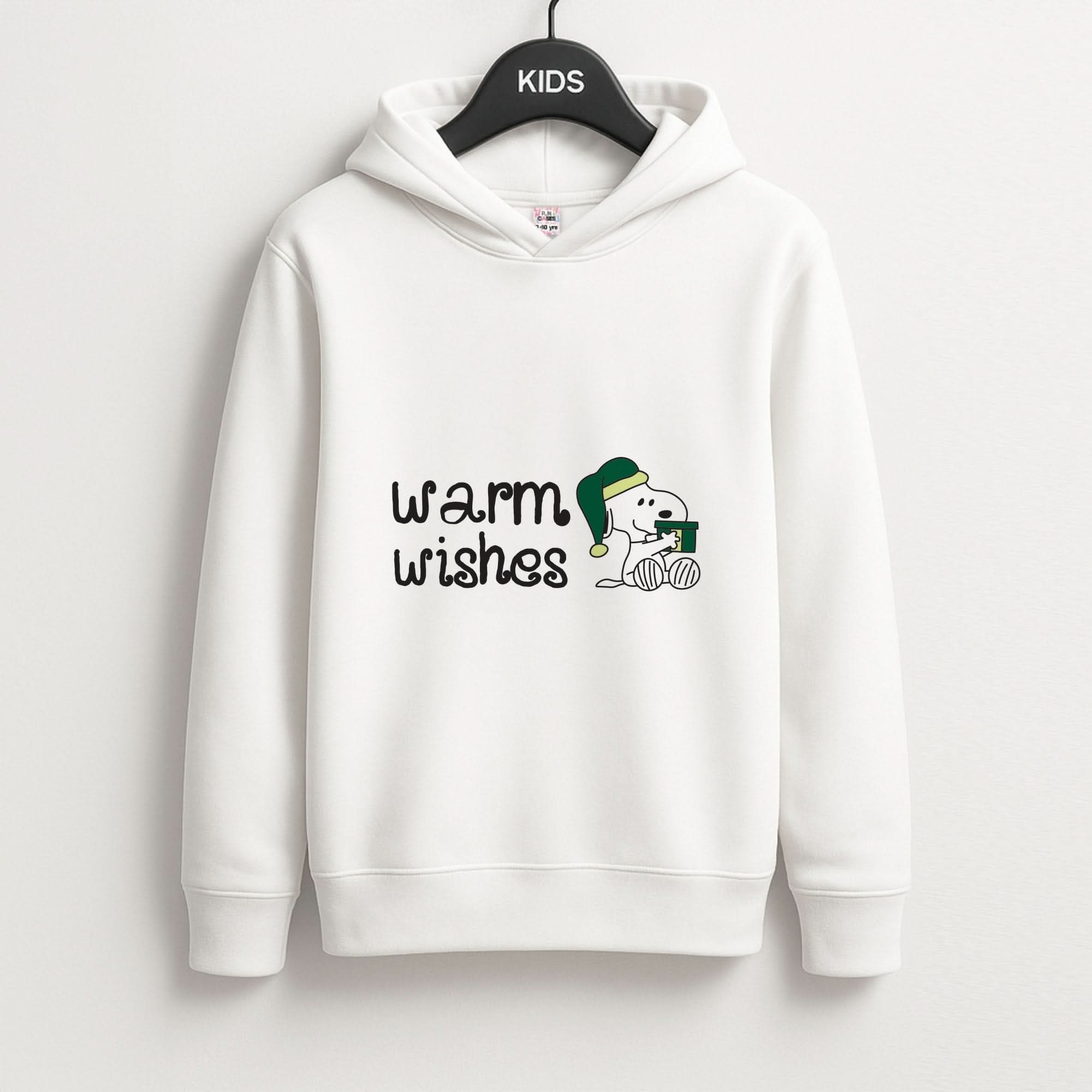 Cartoon Beagle Warm Wishes Kids Hoodie