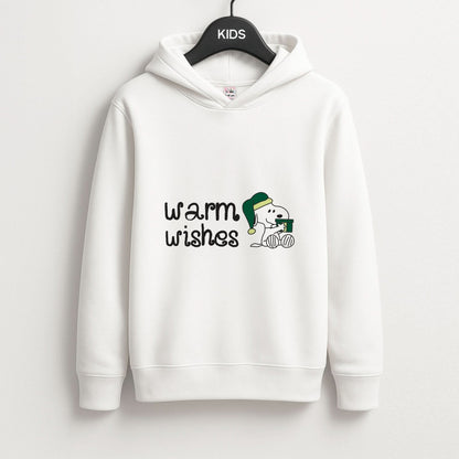 Cartoon Beagle Warm Wishes Kids Hoodie