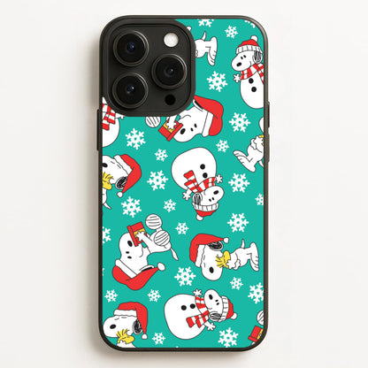 Christmas Cartoon Beagle Pattern iPhone 16 Pro Case