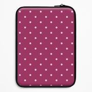 Raspberry Polka Dots Laptop Sleeve 1