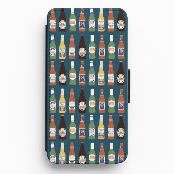 Geometric Brewery Pattern Flip / Wallet Phone Case