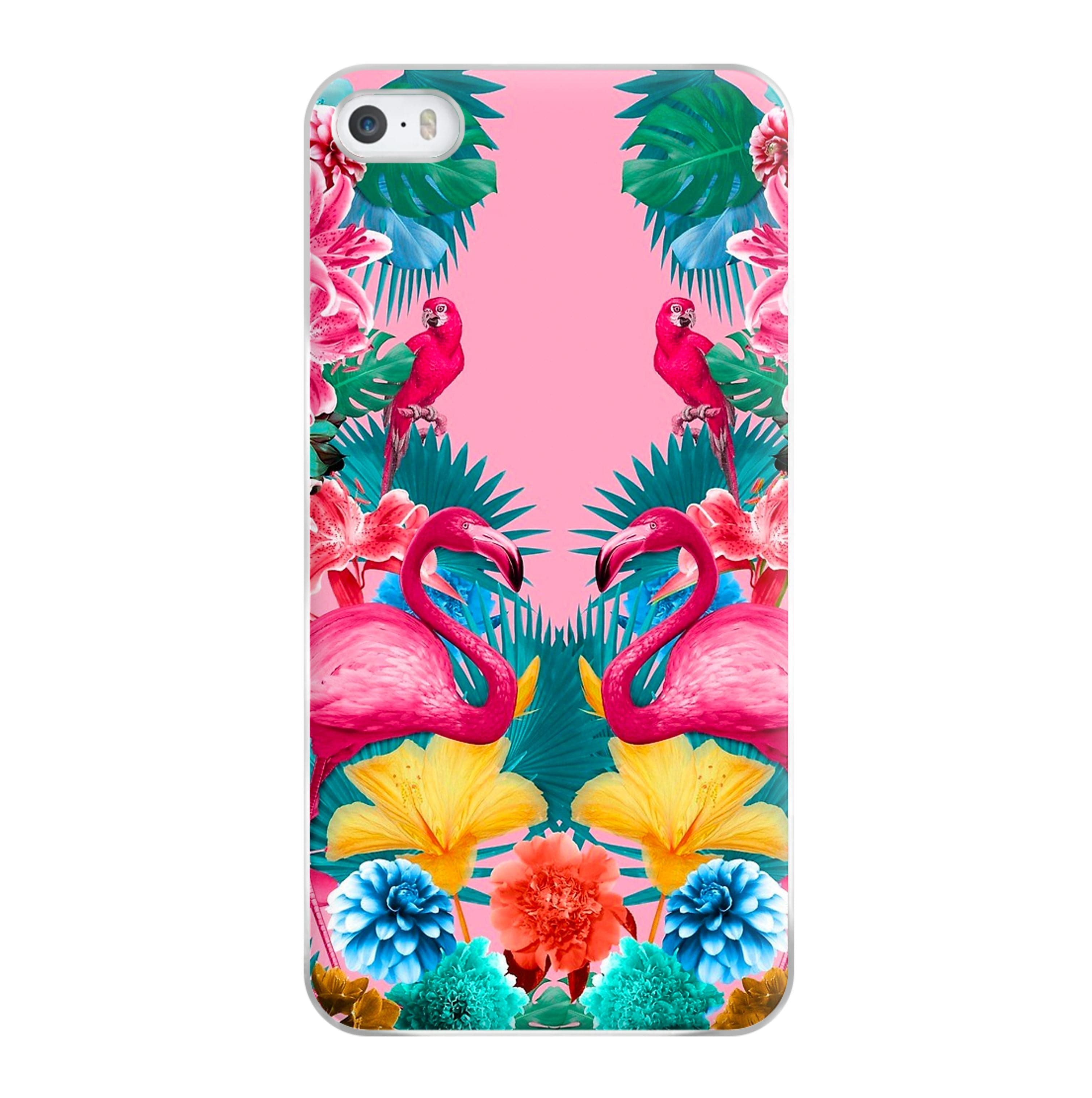 Flamingo and Tropical garden Phone Case