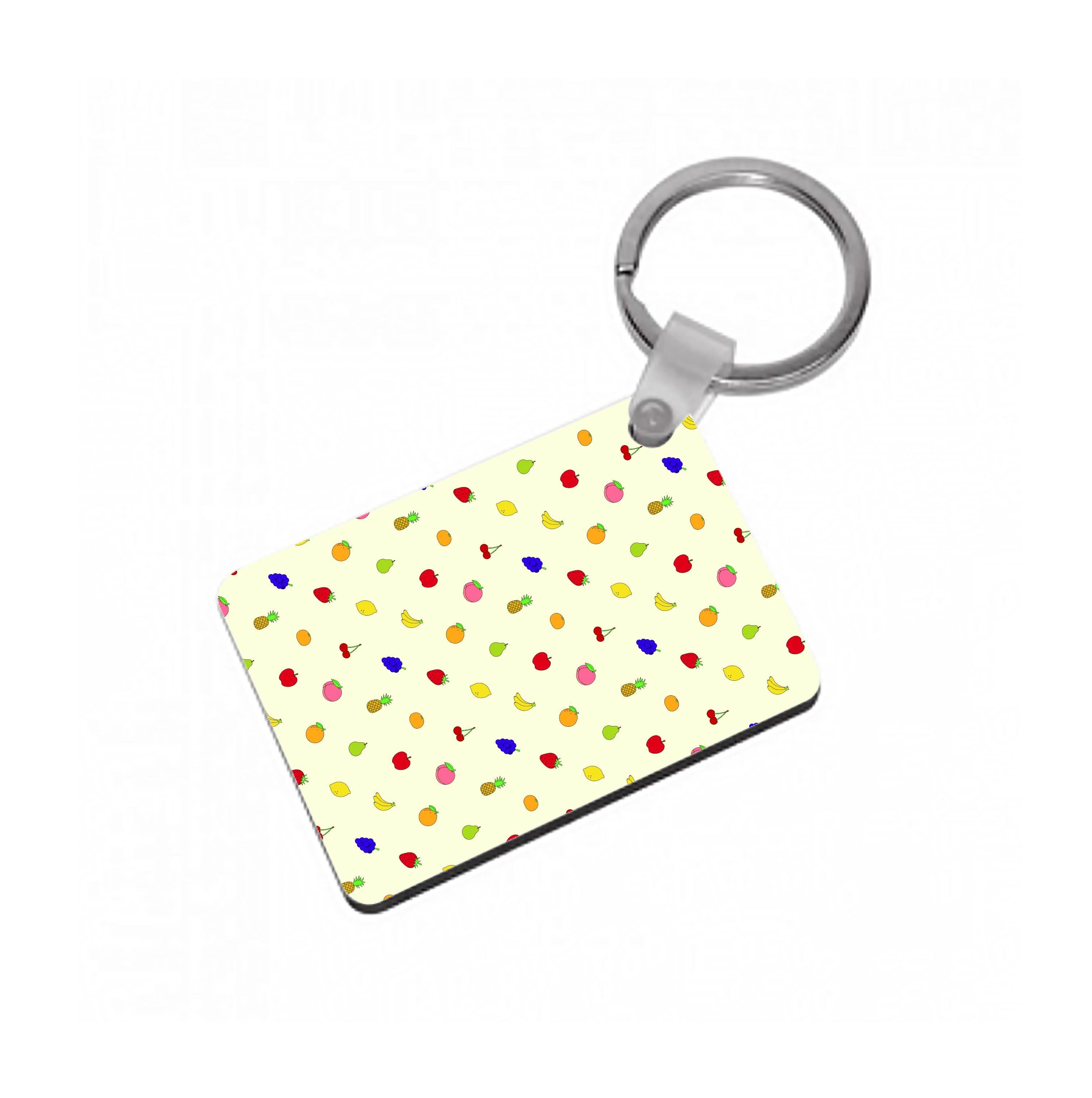 Miniature Fruits Pattern Keyring