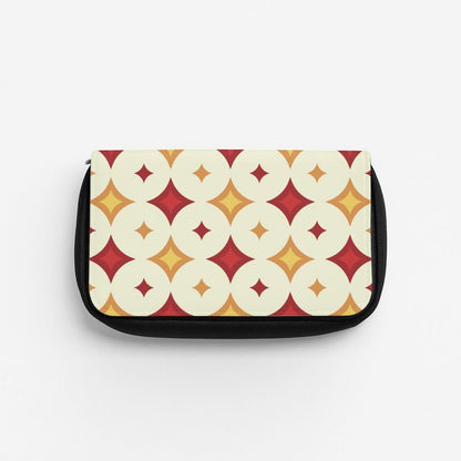 Geometric Christmas Stars Pattern Pencil Case