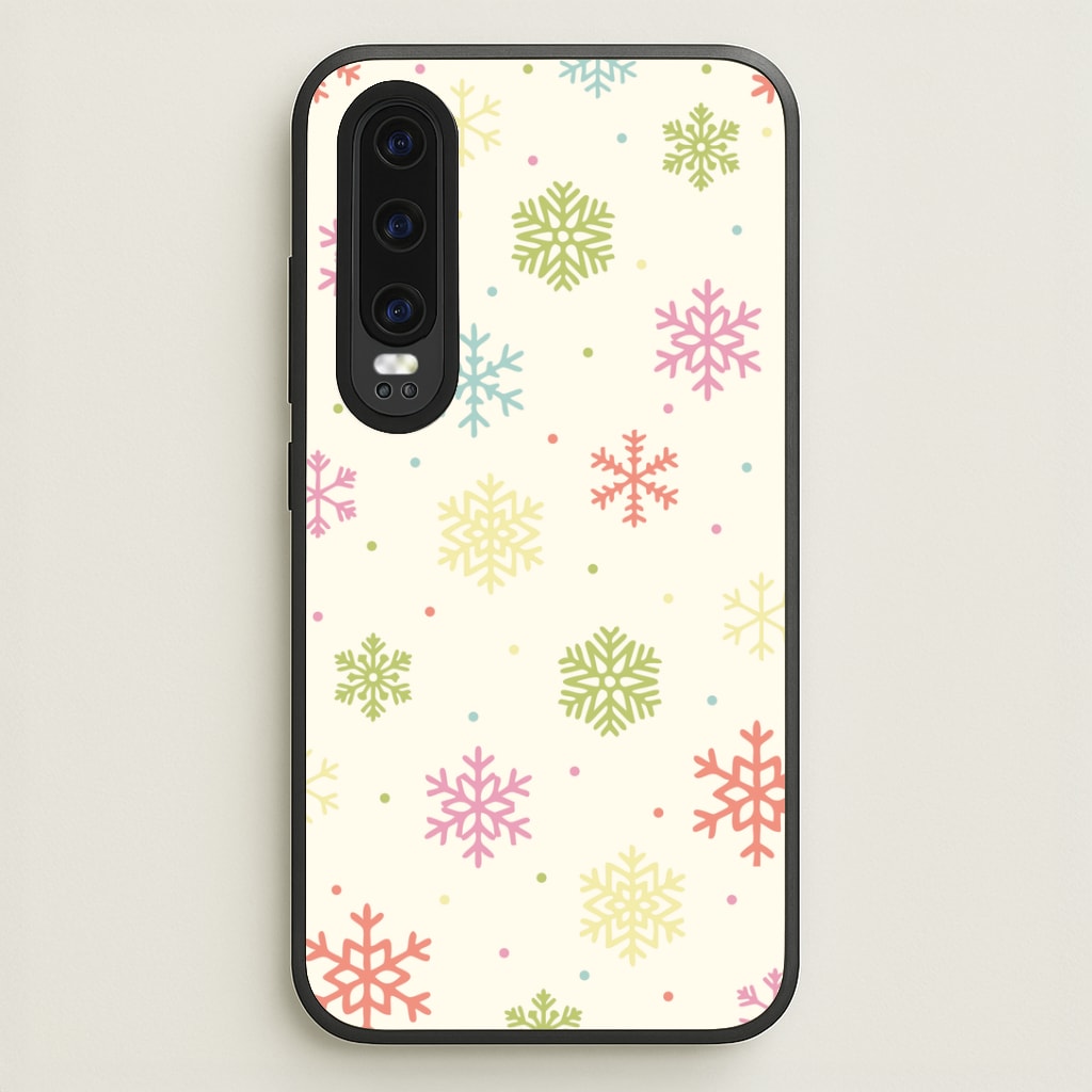 Pastel Snowflakes Pattern Huawei P30 Case