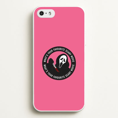 What's Your Favourite Scary Movie Badge iPhone 5 / 5s / SE 2016 Case