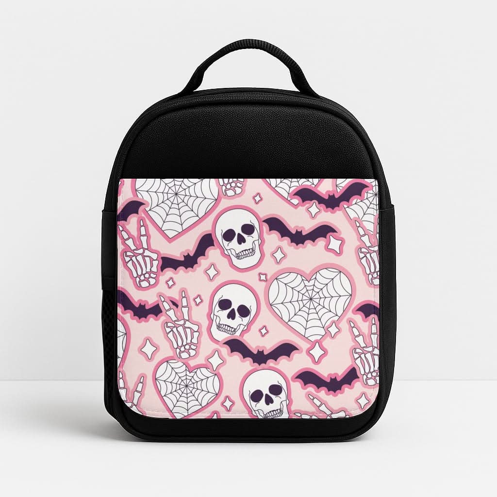Cute Halloween Stickers Pattern Insulated Lunch Bag