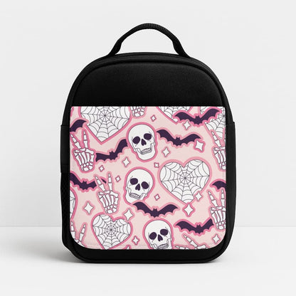 Cute Halloween Stickers Pattern Insulated Lunch Bag