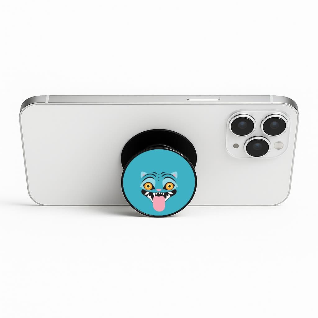 Demon Cat Face Phone Stand