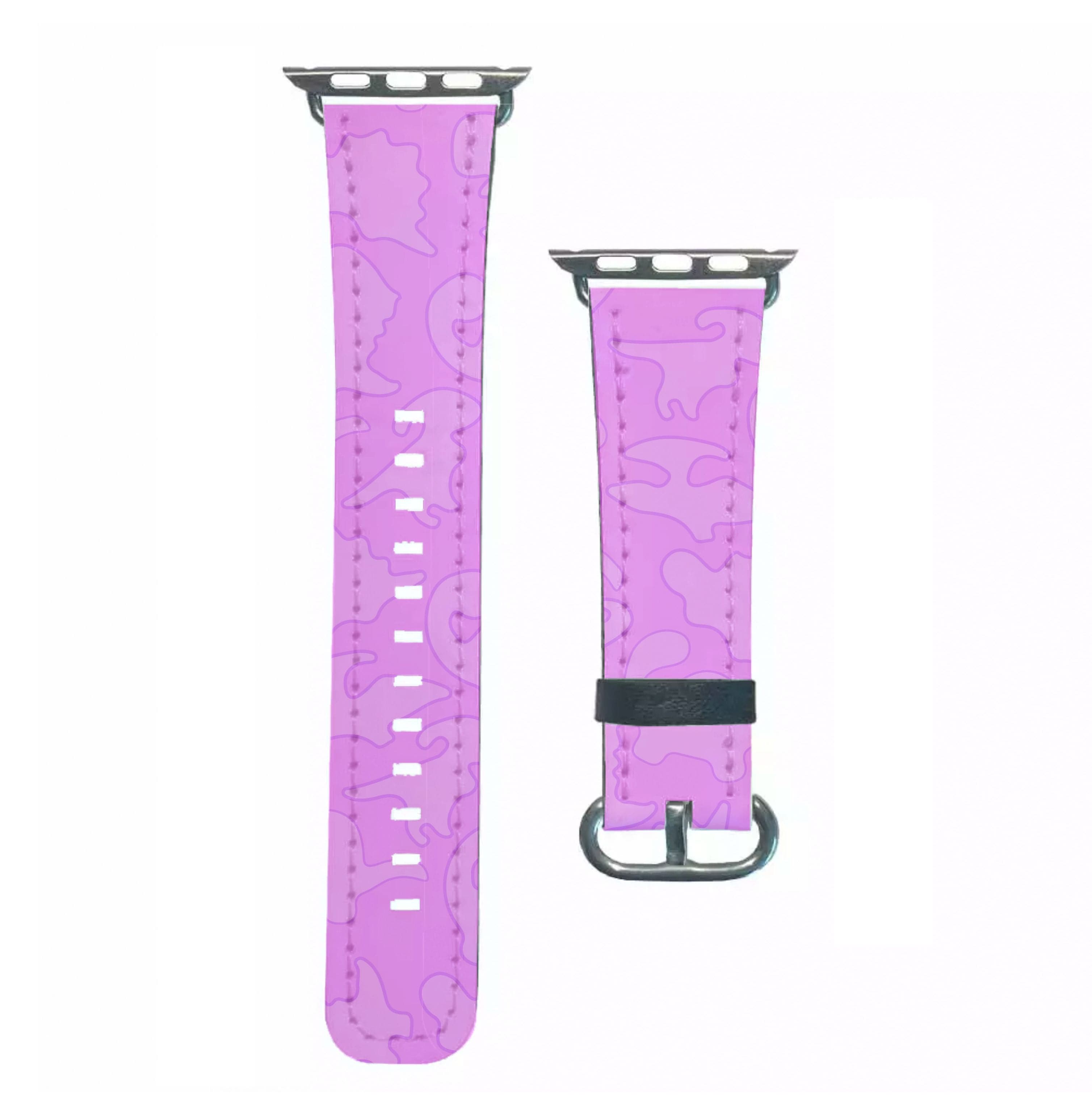 Pink Pattern - Dinosaurs Apple Watch Strap