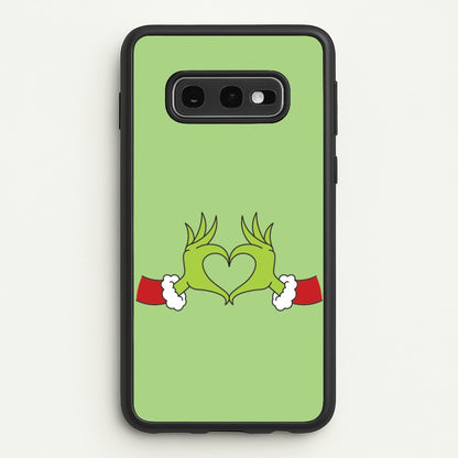 Christmas Green Heart Galaxy S10e Case