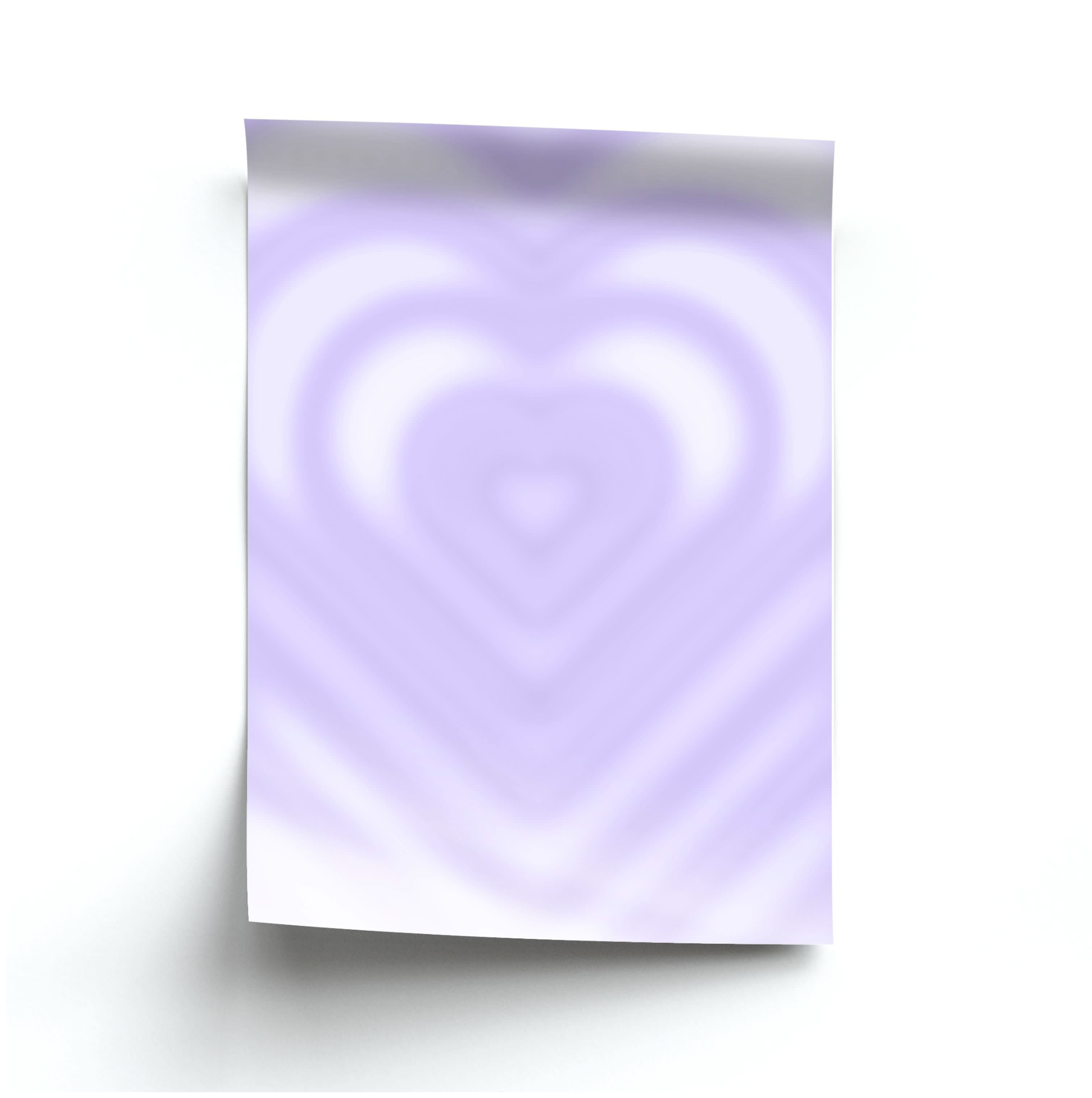 Drippy Love Heart Purple Poster