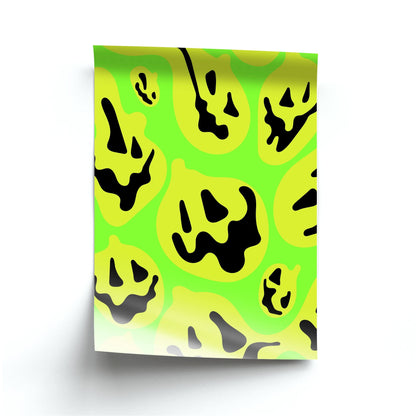 Green Pumpkin Pattern Poster