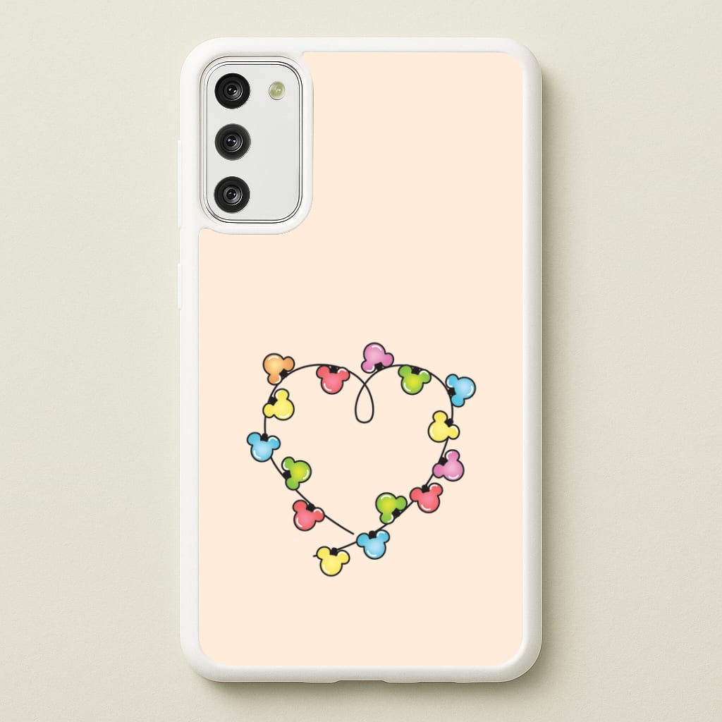Cartoon Mouse Christmas Fairylights Heart Galaxy S20 Case
