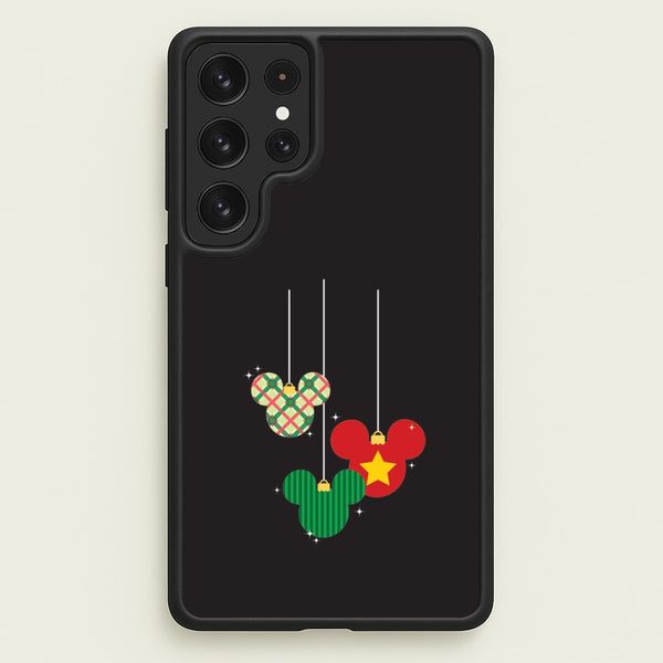 Cartoon Mouse Hanging Baubles Galaxy S22 Ultra Case