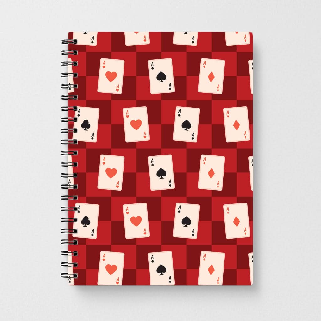 Card Deck Checkered Pattern  Notebook