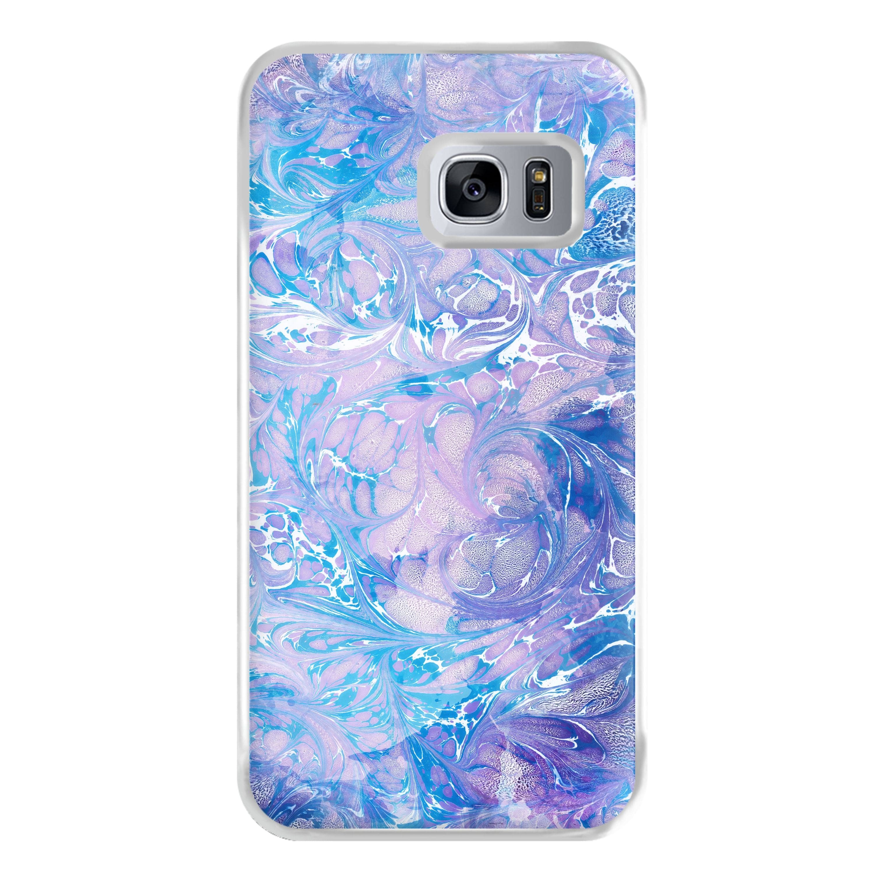 Sea Blue Swirly Marble Phone Case