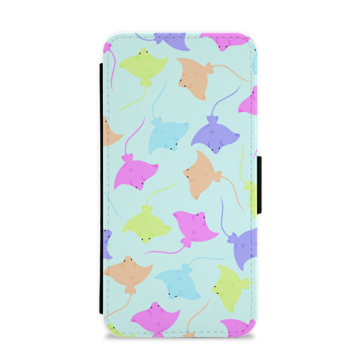 Multi Coloured Sting Ray Pattern - Sealife Flip / Wallet Phone Case