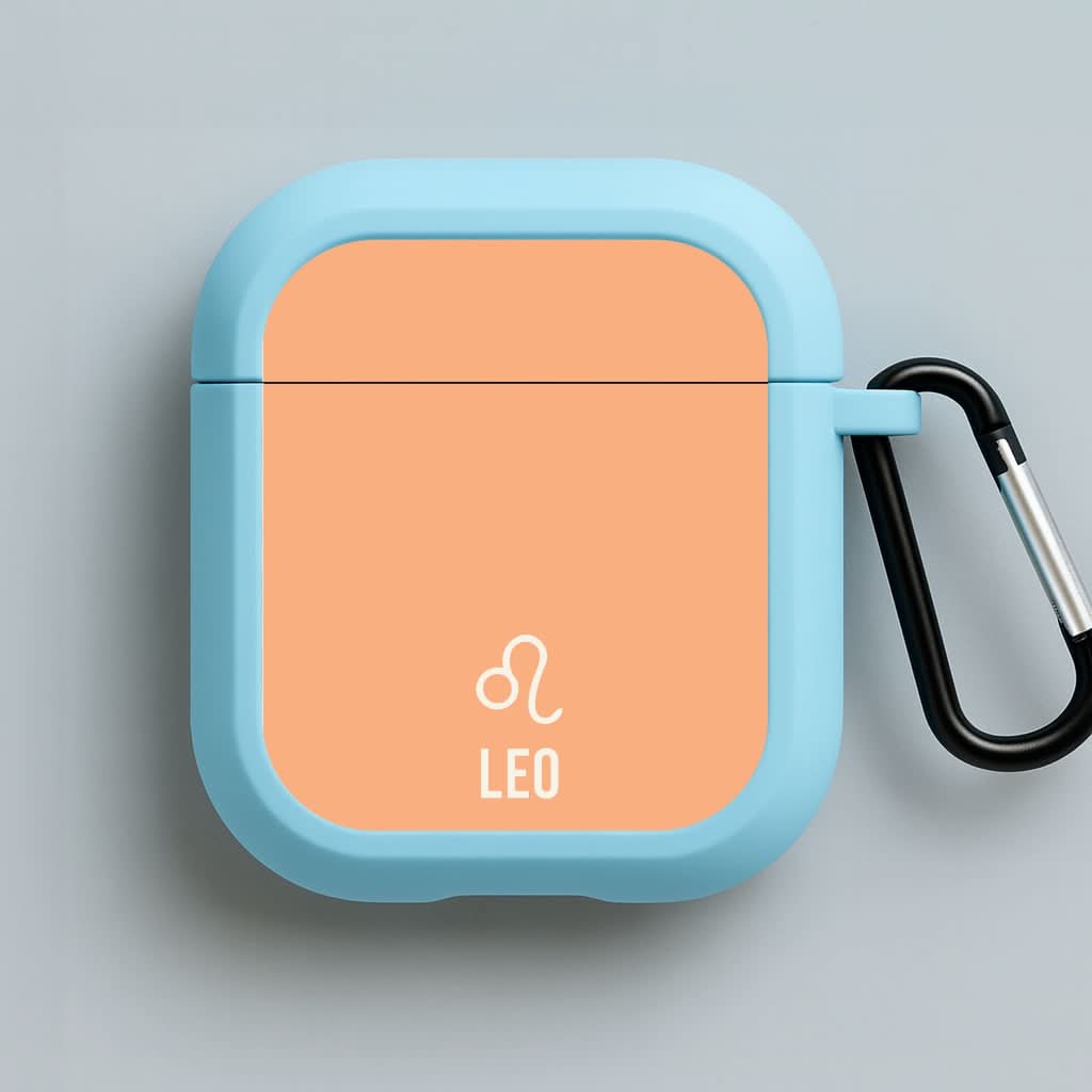 Leo Pastel Zodiac Blue AirPods Case
