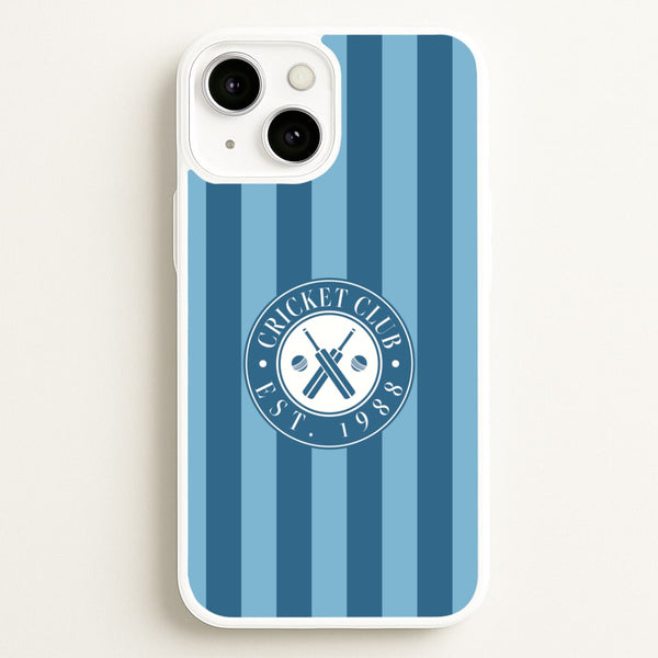 Stripey Cricket Badge iPhone 13 Mini Case