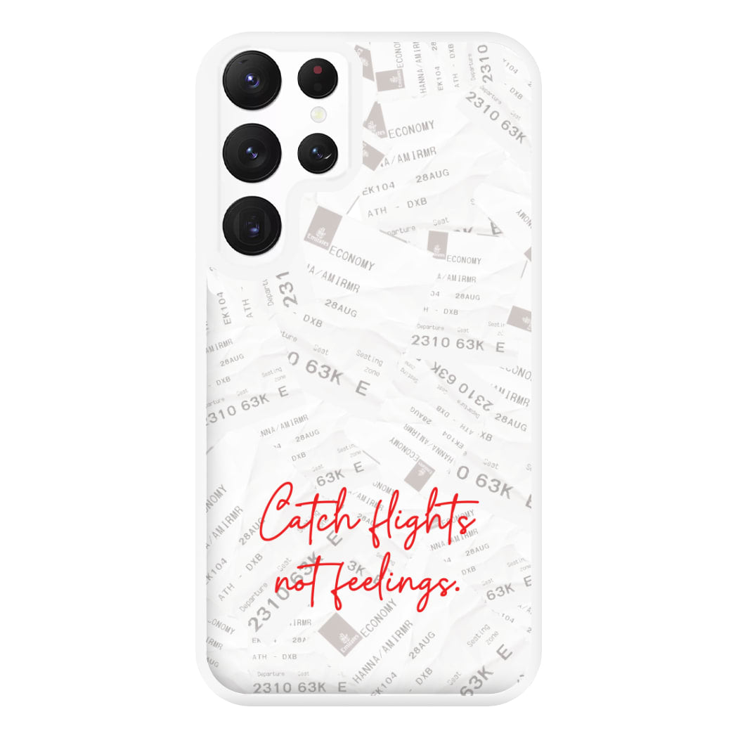 Catch Flights Not Feelings Collage Galaxy S22 Ultra Case