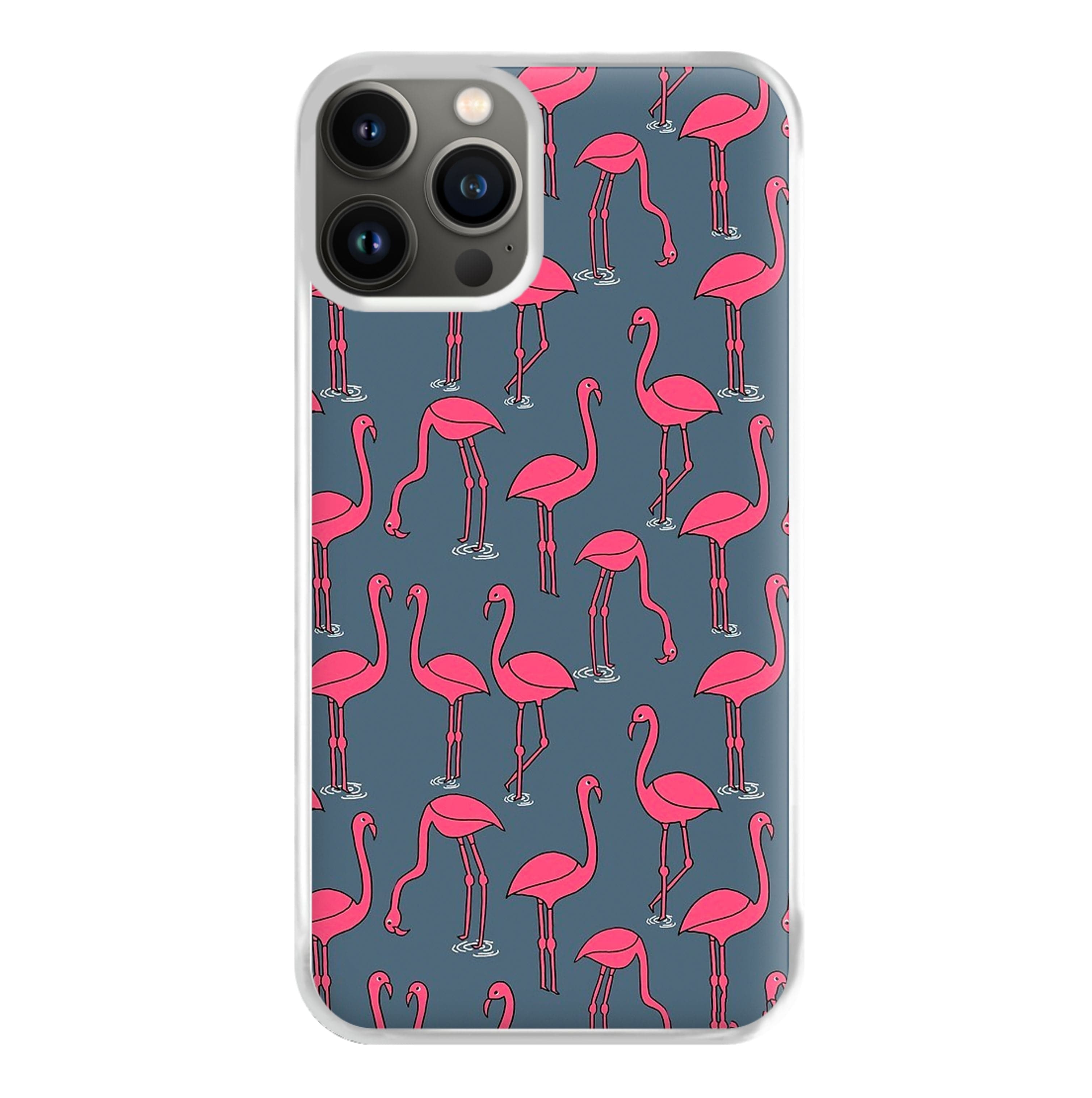 Basic Pink Flamingo Pattern Phone Case