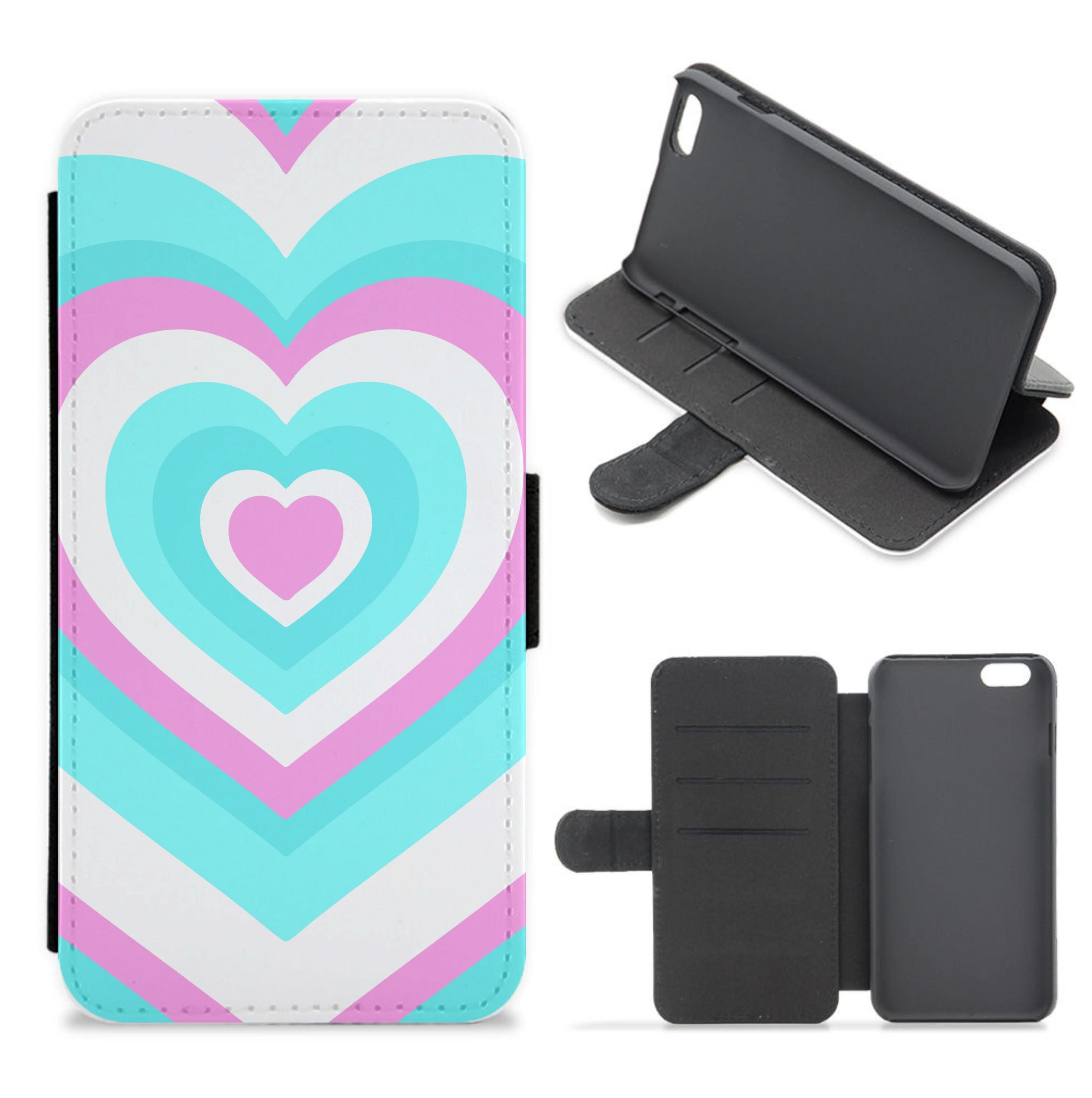 Trans Pride Heart Flip / Wallet Phone Case