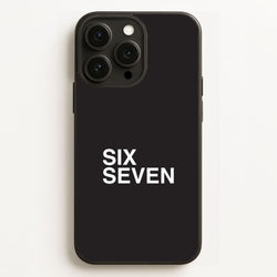 6 7 Black Phone Case for Apple iPhone, Samsung Galaxy, Huawei and Google Pixel