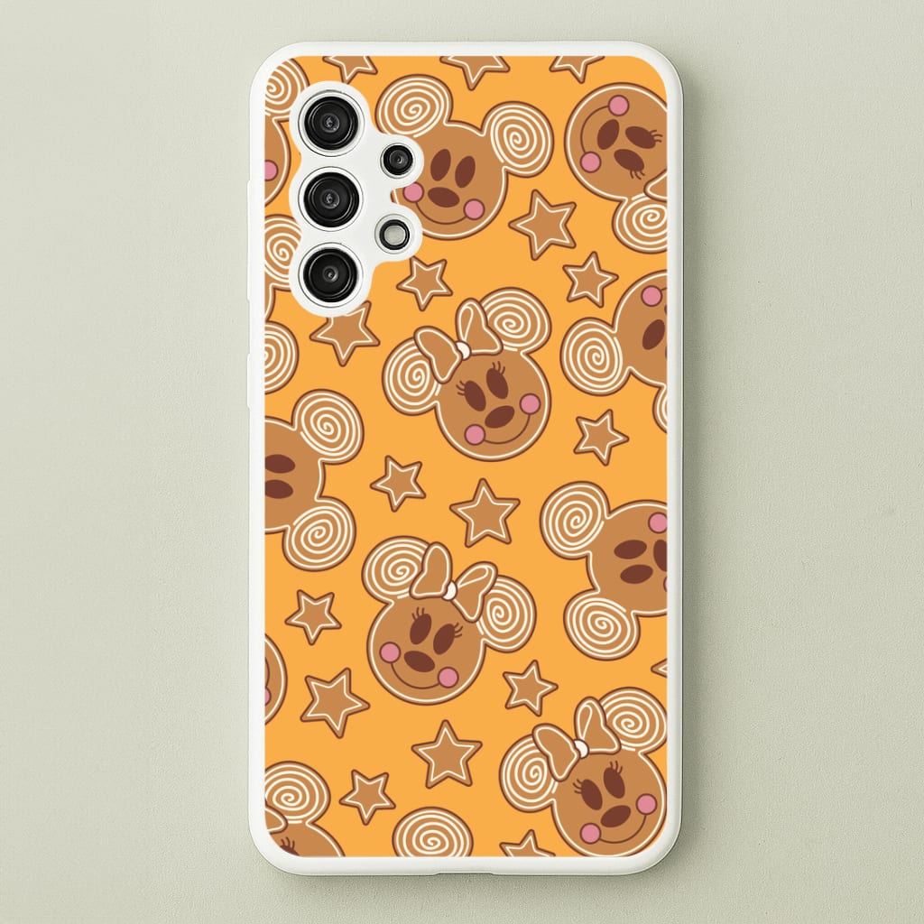 Cartoon Mouse Gingerbread Pattern Galaxy A13 Case