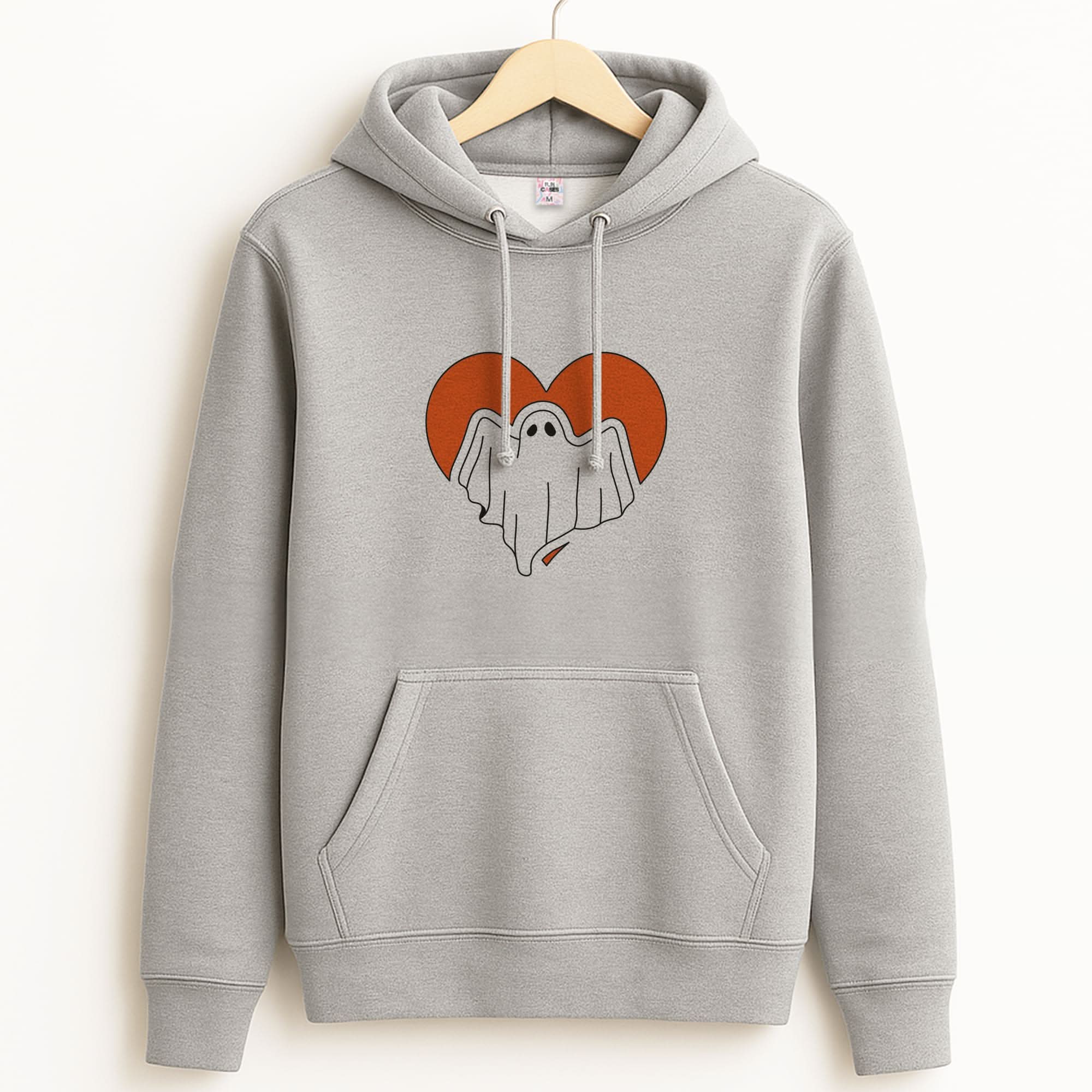 Ghost Heart  Unisex Grey Hoodie