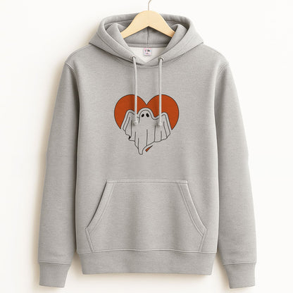 Ghost Heart  Unisex Grey Hoodie