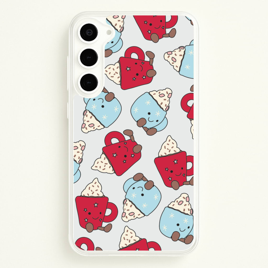 Christmas Drinks Plushies Pattern Galaxy S23 Case